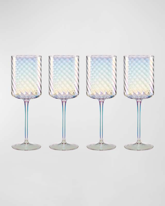 Tuscany Iridescent Red Wine Glasses, Set of 4